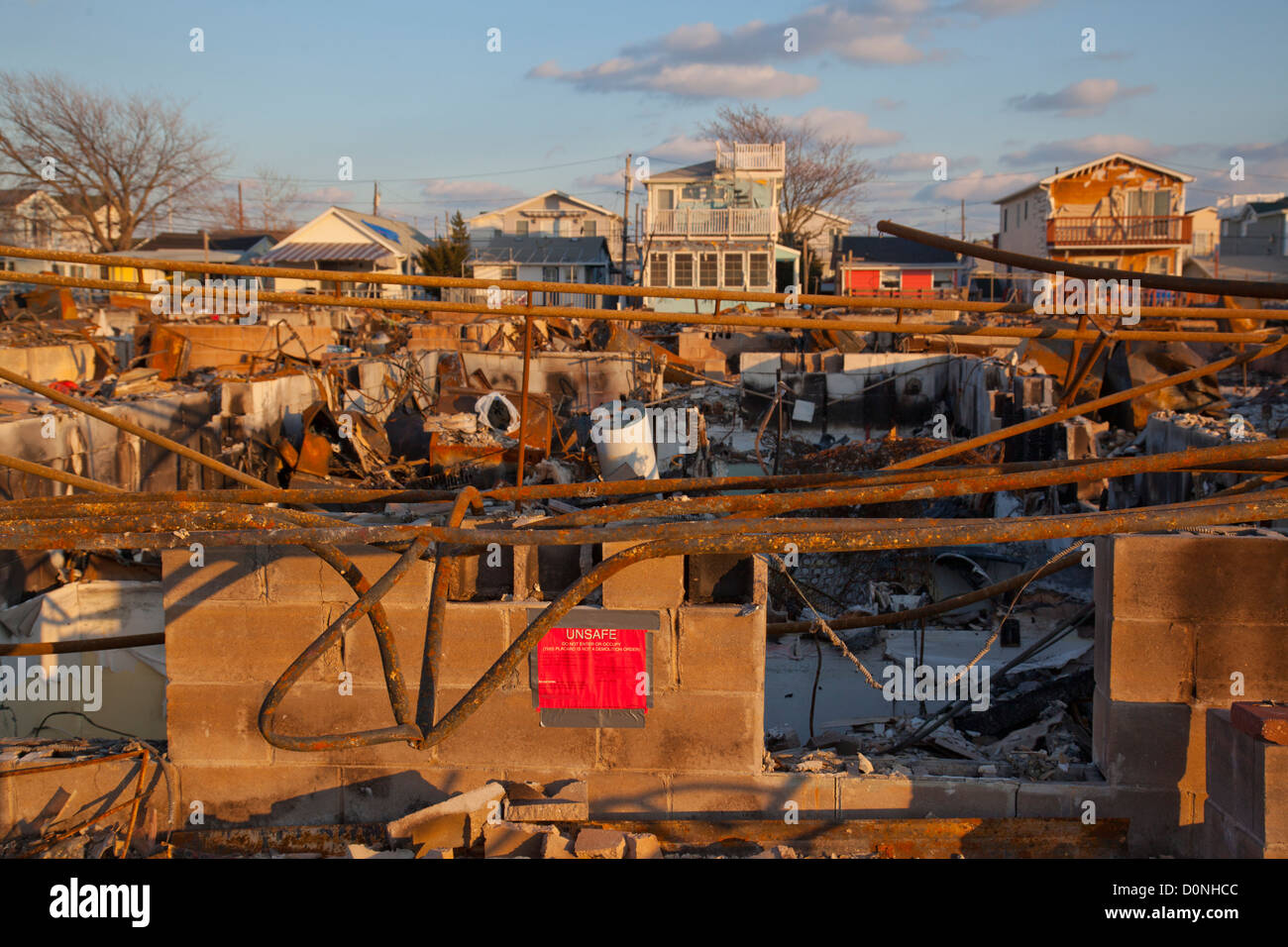 Breezy Point Queens Sandy storm destruction Stock Photo Alamy