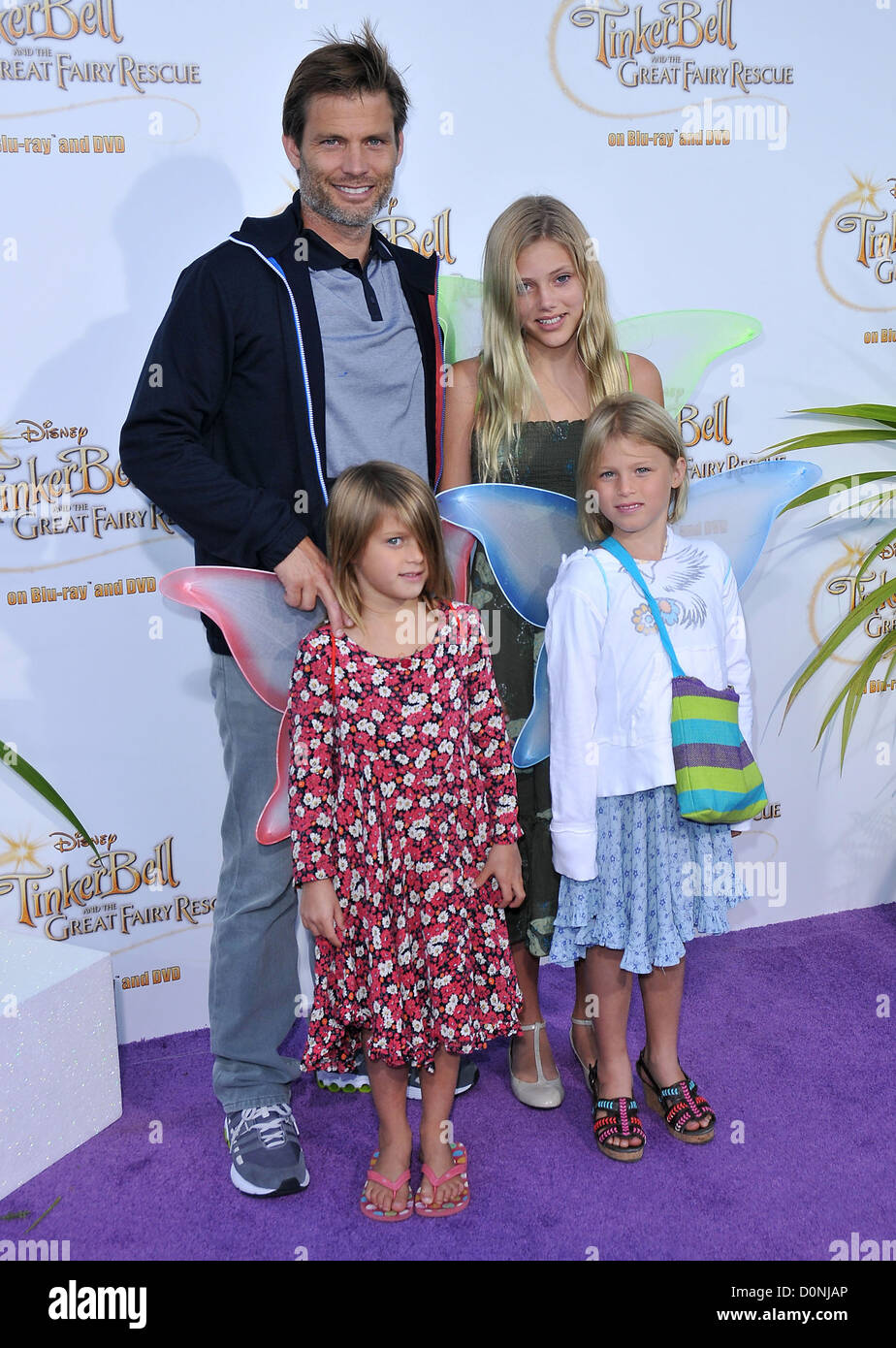 Casper Van Dien and daughters Maya, Celeste and Grace The Disney/Pixar  Picnic-In-The-Park World Premiere of 'Tinker Bell and Stock Photo - Alamy