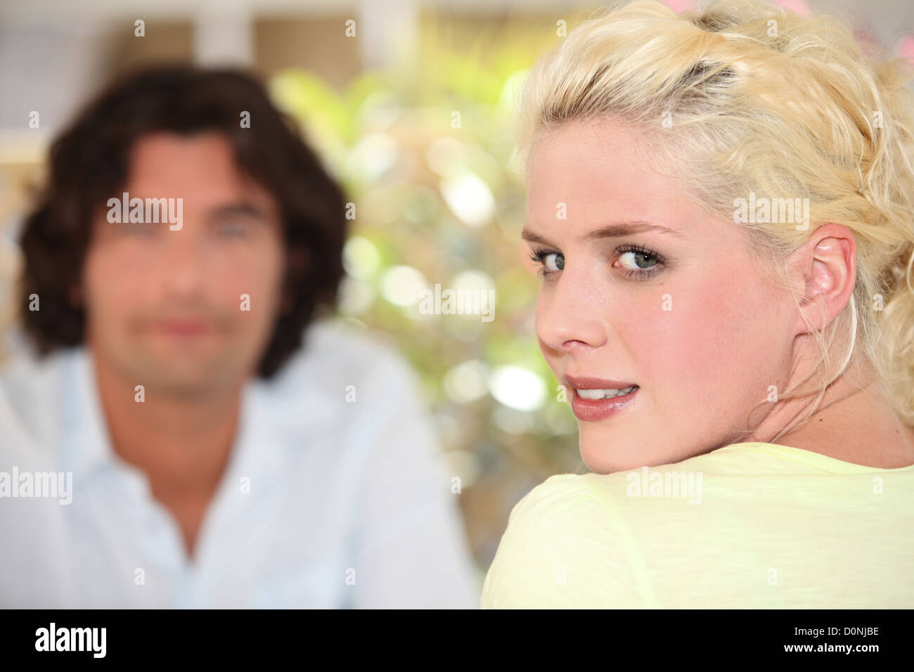 Couple on romantic date Stock Photo