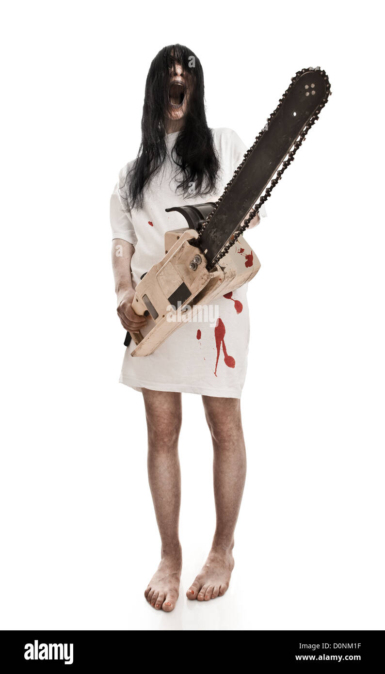 horrific madwoman Stock Photo