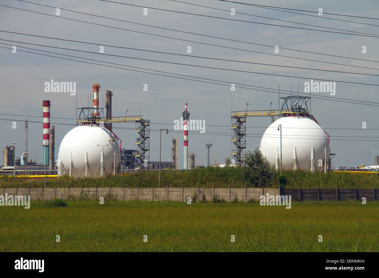 Chemical Factory in Summer Heat Stock Photo