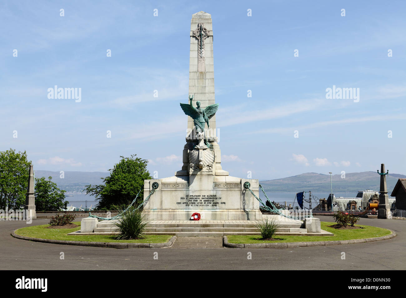 The War Memorial in Well Park Greenock, Inverclyde, Scotland, UK Stock Photo