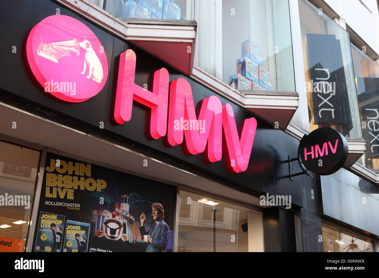 HMV Music store sign Stock Photo