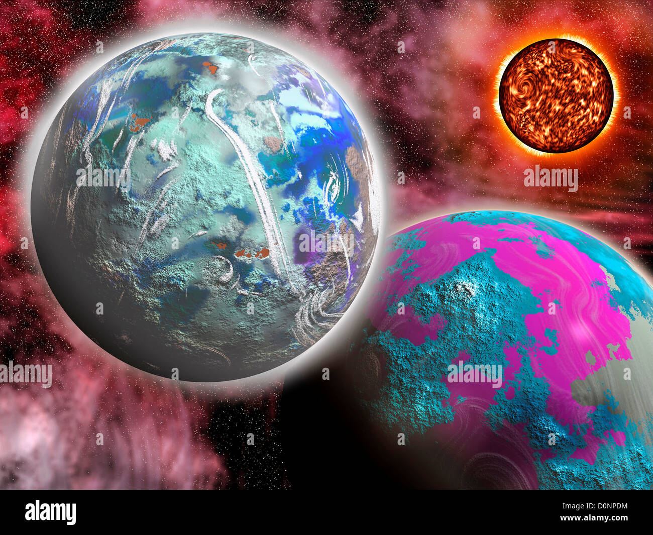 Two planets hi-res stock photography and images - Alamy