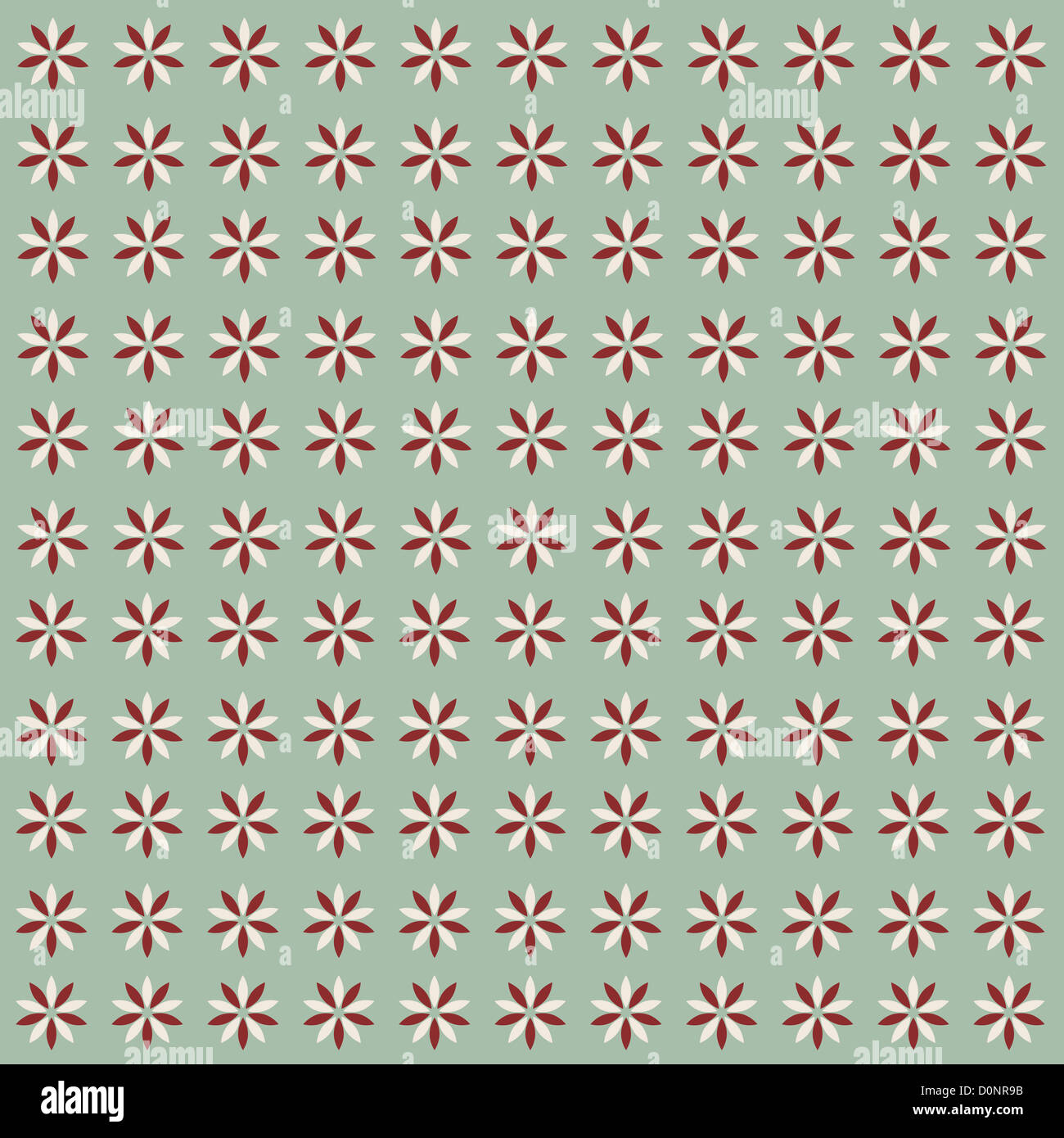 Vector illustration of a retro flower pattern Stock Photo - Alamy