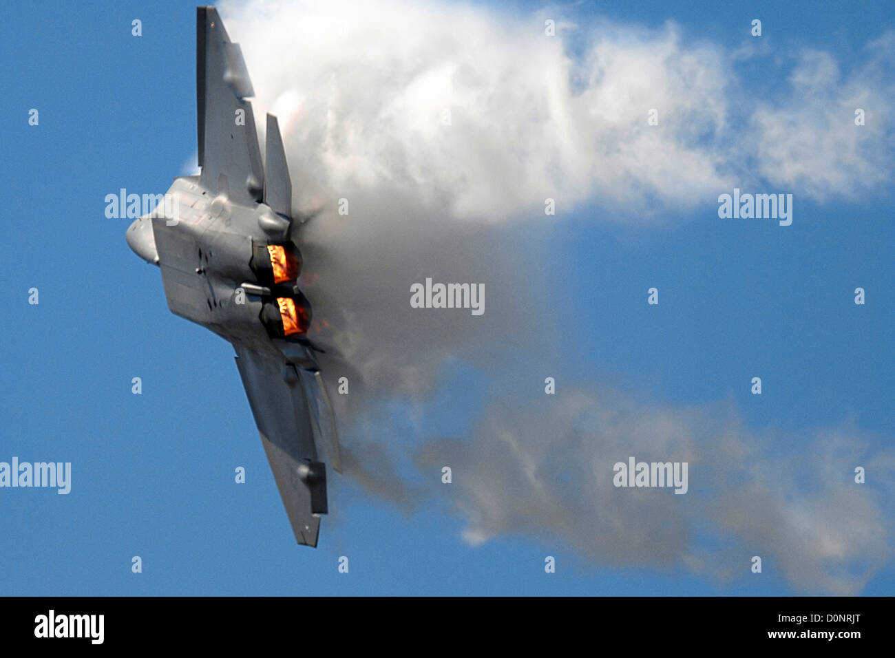 F-22 Raptor in Flight Stock Photo