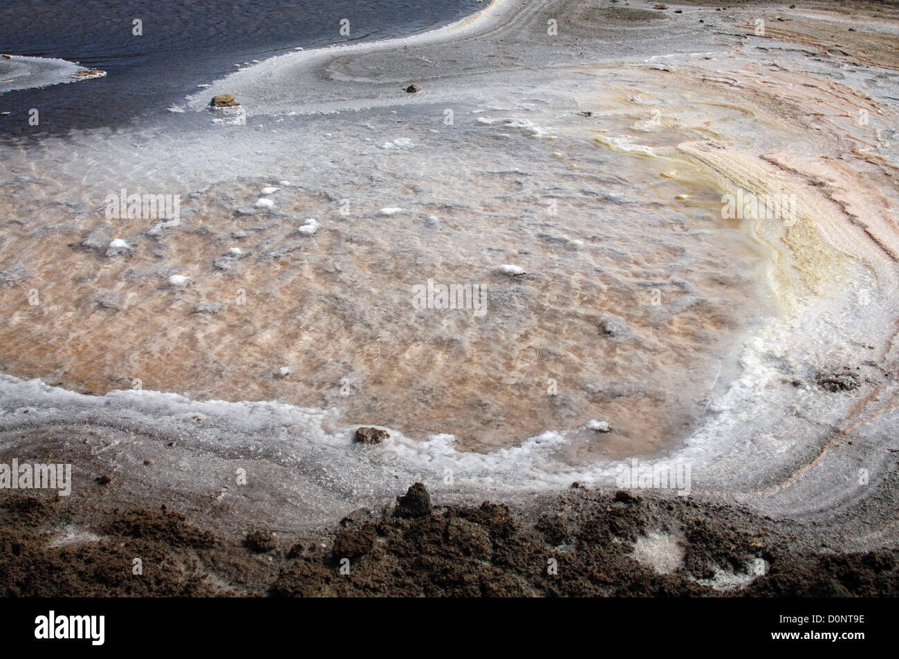 Salt evaporation pond in Pedra de Lume, Island of Sal - Cape Verde Stock Photo