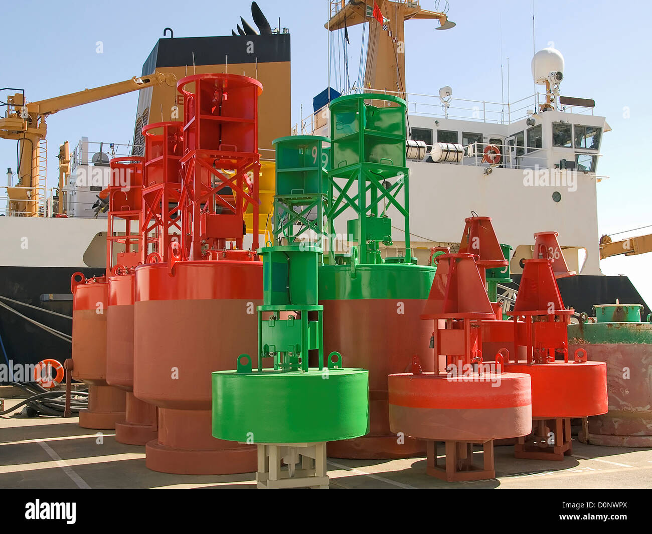 Red and Green Buoys Stock Photo Alamy