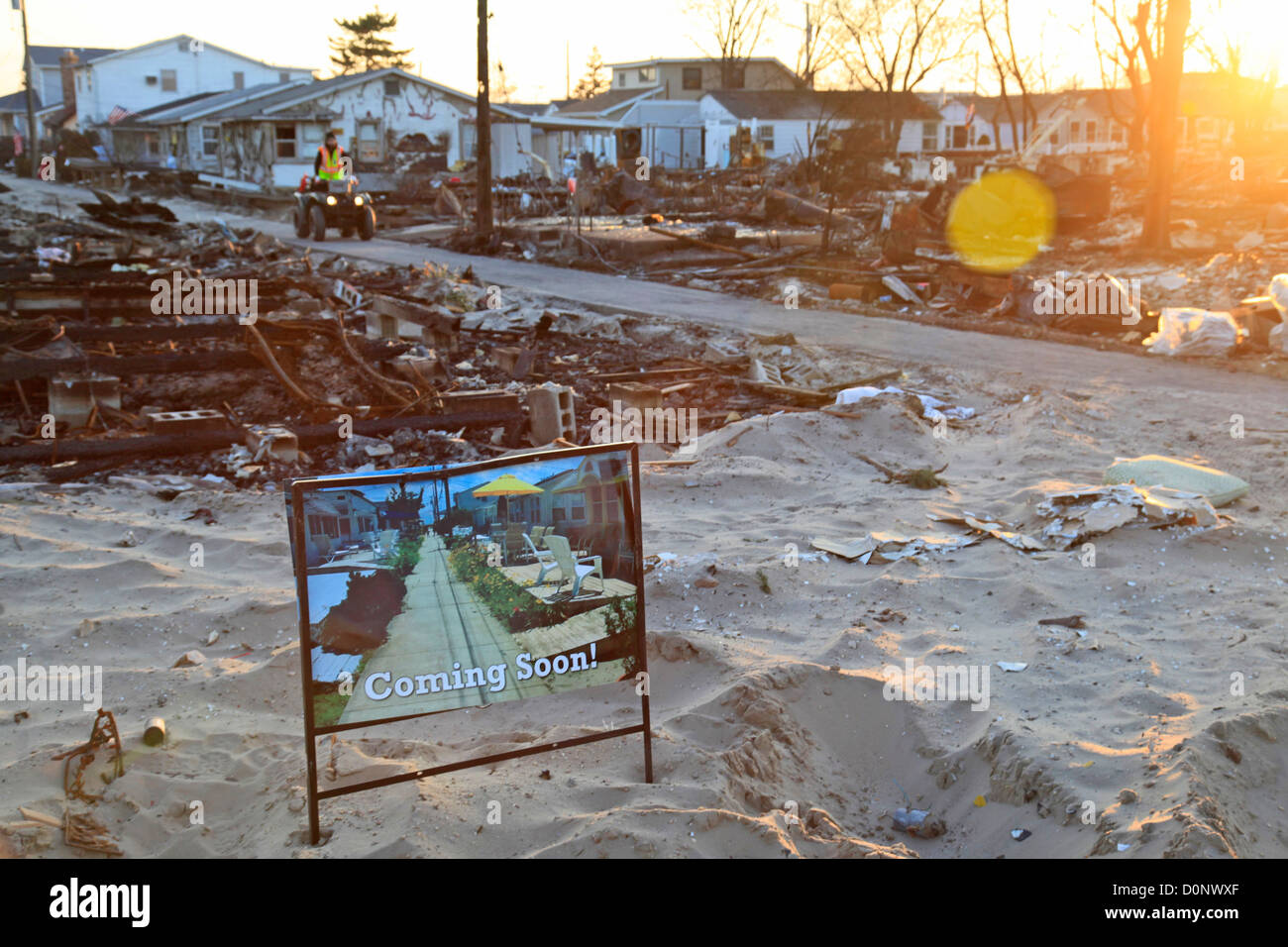 Breezy Point Queens Sandy storm destruction Stock Photo Alamy