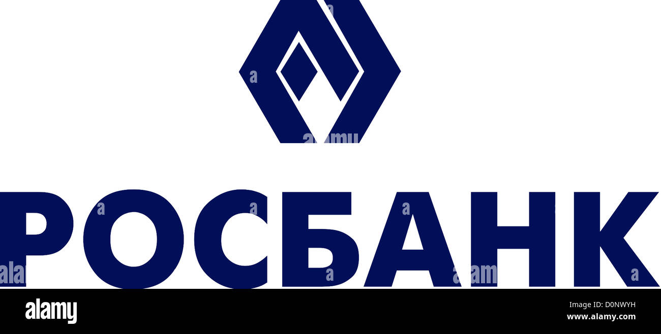 Logo of the Russian credit institution Rosbank with seat in Moscow. Stock Photo
