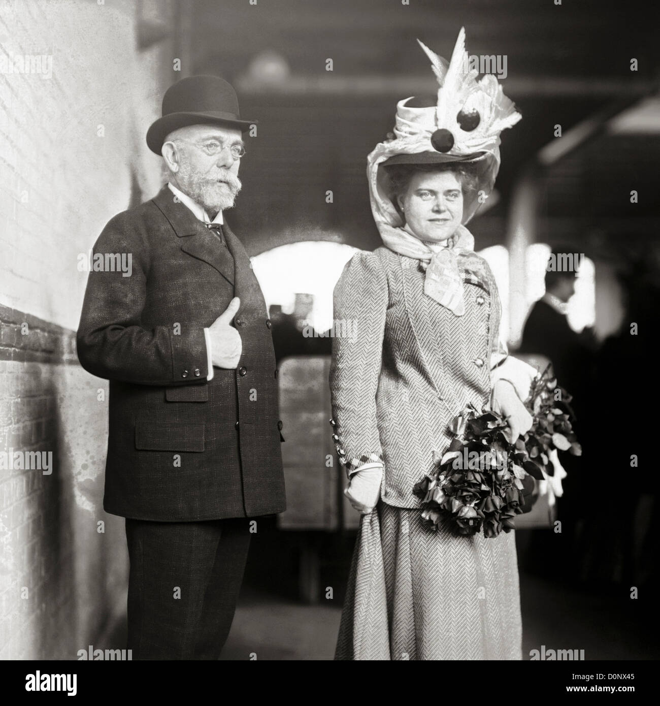 Nobel Prize Winner Dr. Robert Koch and Wife Stock Photo