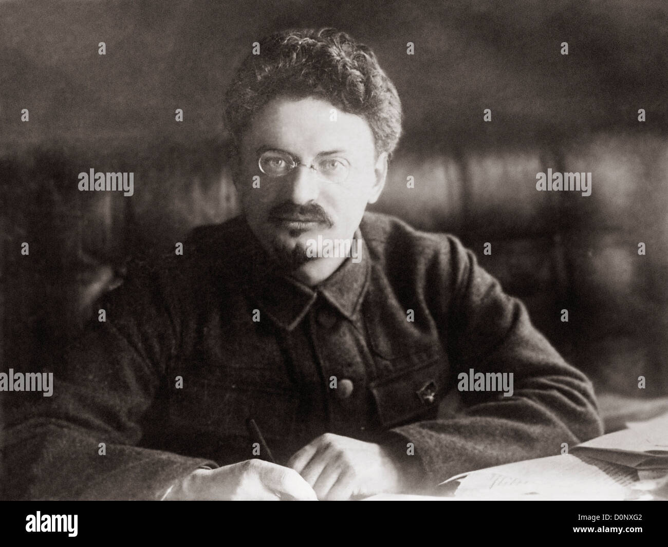 Leon Trotsky, head of the Red Army, and de facto Soviet Foreign Minister, 1917-1928. Stock Photo