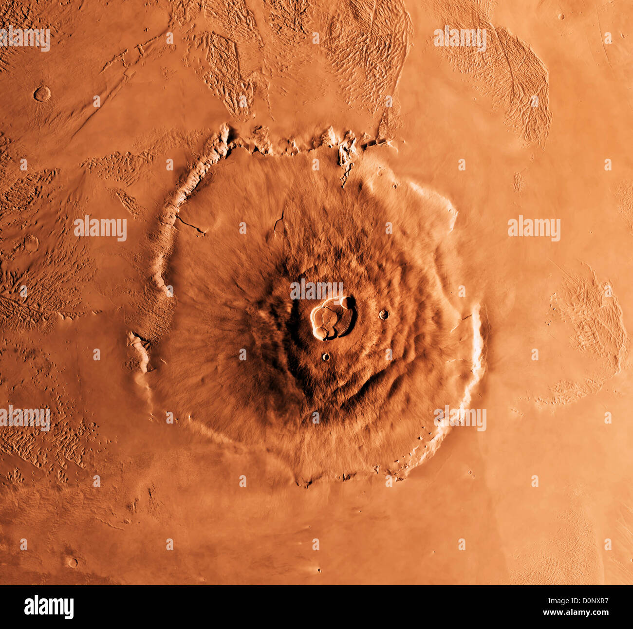 Olympus Mons, Mars, from Viking Orbiter Stock Photo