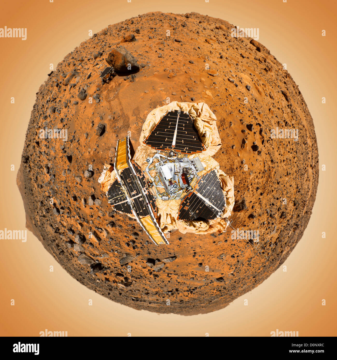 Mars Pathfinder \'Filled Donut\' Mosaic, Mars Stock Photo - Alamy