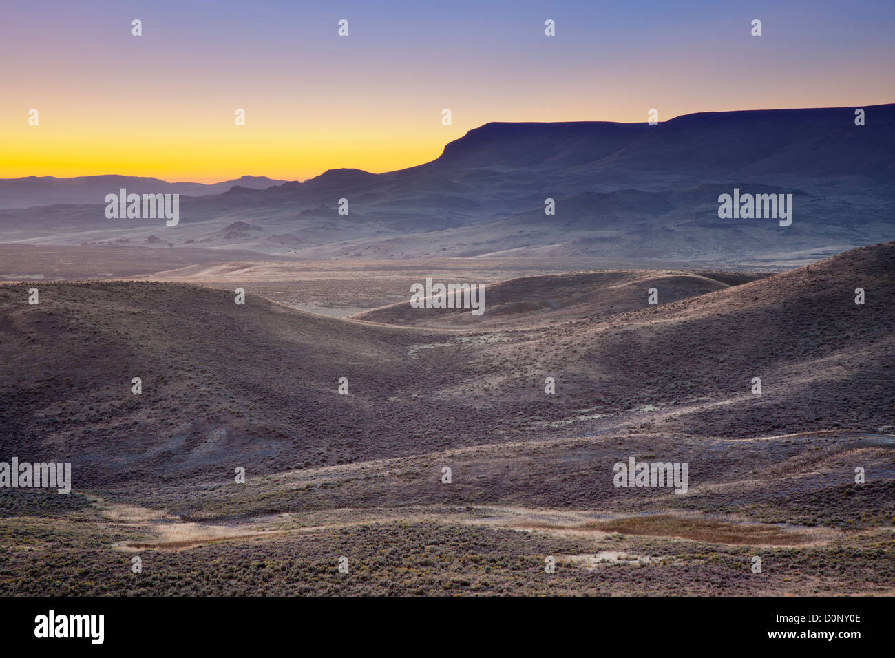 Sunset Near Jordan Valley Oregon Stock Photo