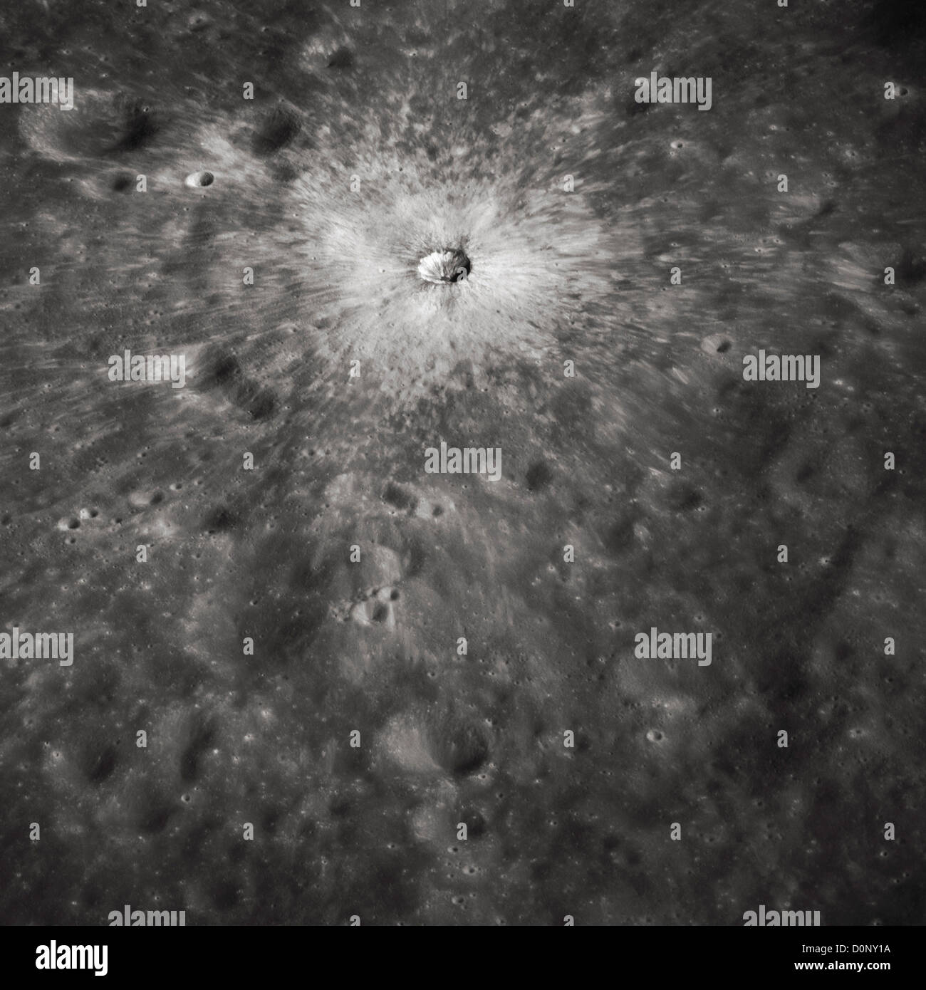Apollo 17 - Moon Crater with Bright Ejecta Stock Photo - Alamy