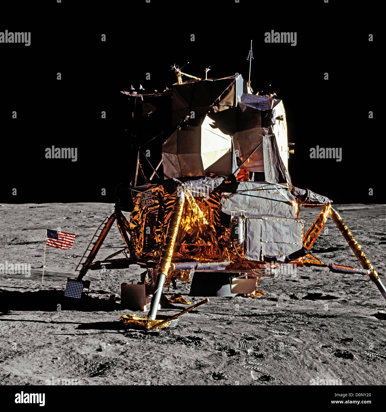 The Apollo 14 Lunar Module Antares on the Moon Stock Photo Alamy