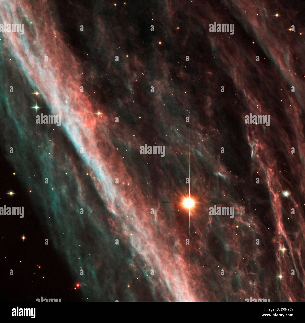 Supernova Shock Wave Paints Cosmic Portrait Stock Photo