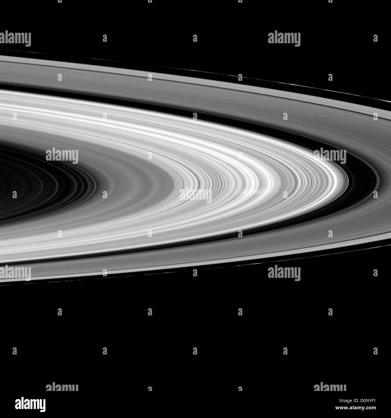 Rings of Saturn, With Spoke Stock Photo