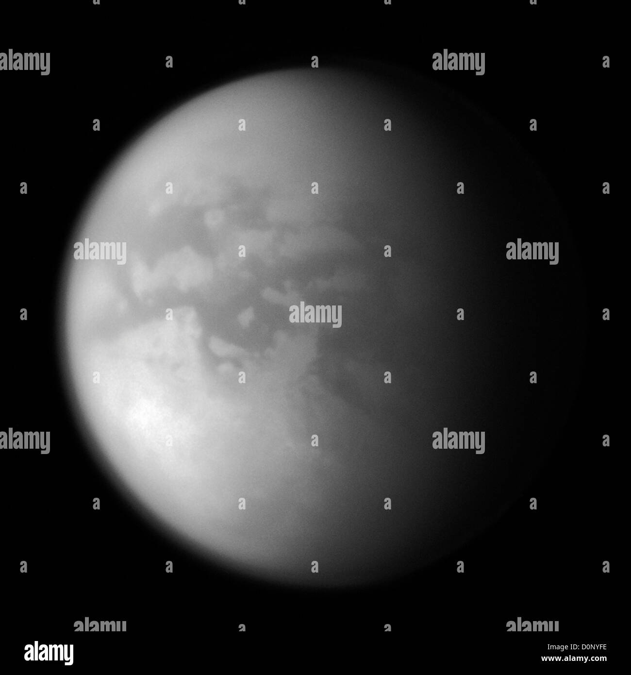 Titan in Polarized Infrared Light Stock Photo