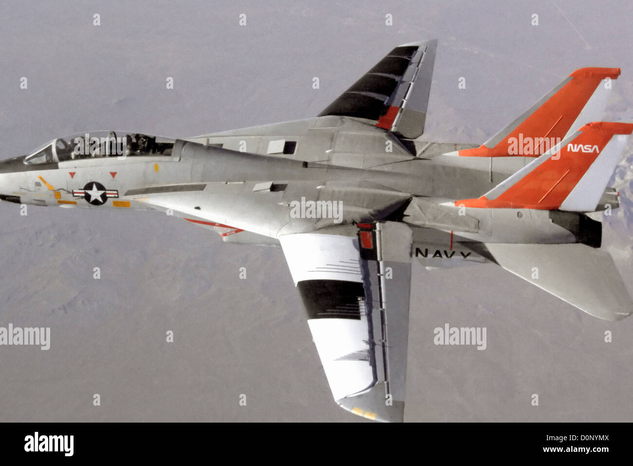 F-14 in Variable Sweep Transition Flight Experiment Stock Photo