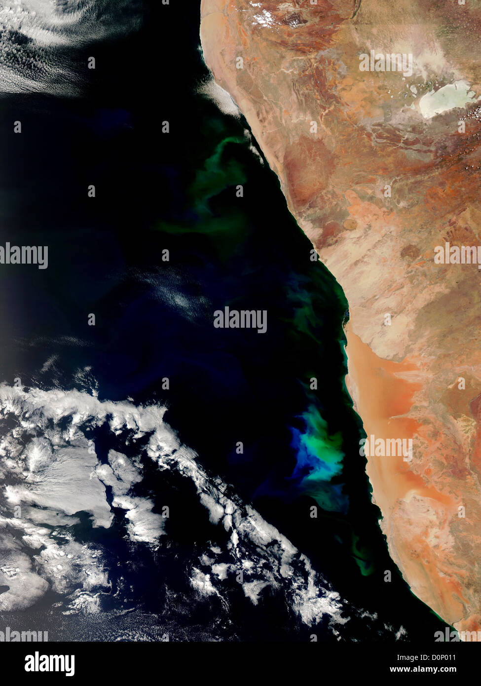 Phytoplankton Bloom Off Namibia's Coast Stock Photo