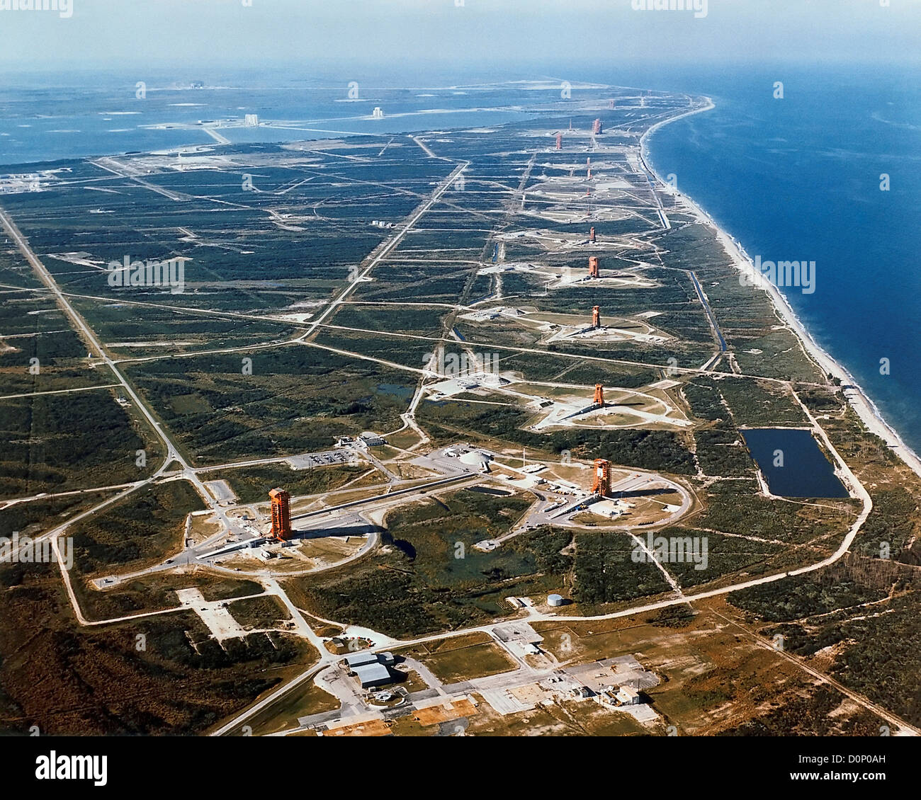 Cape Canaveral Launch Pads Stock Photo