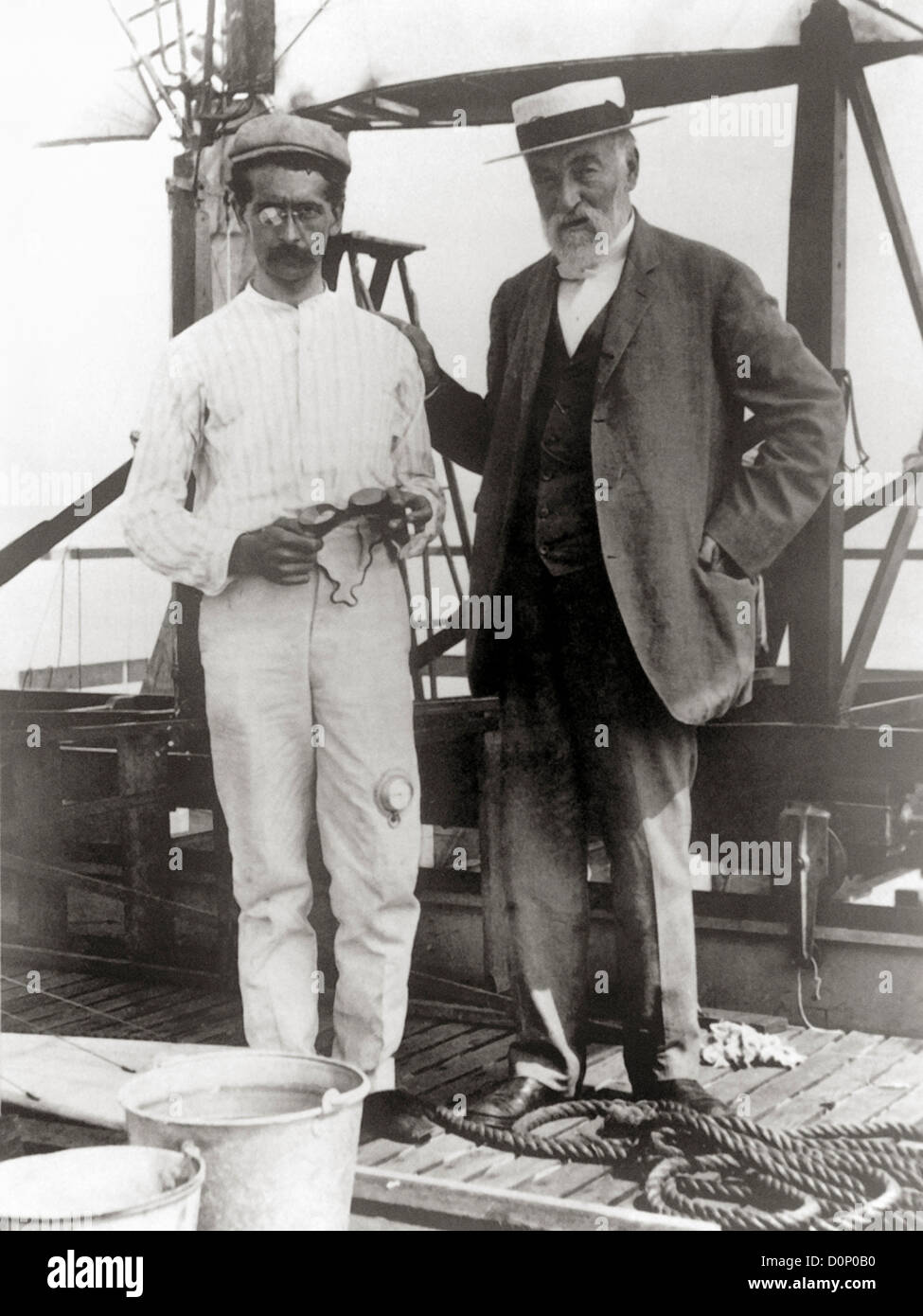 Samuel Pierpont Langley and Charles M. Manly Stock Photo
