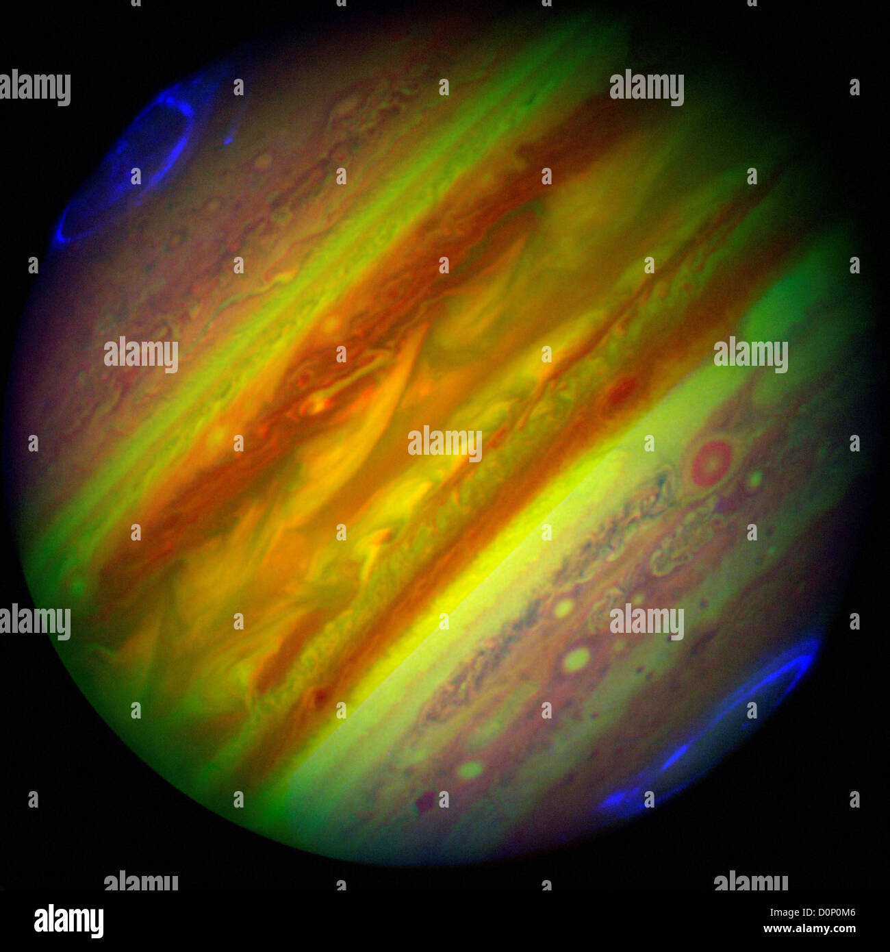Aurorae Around Jupiter Stock Photo