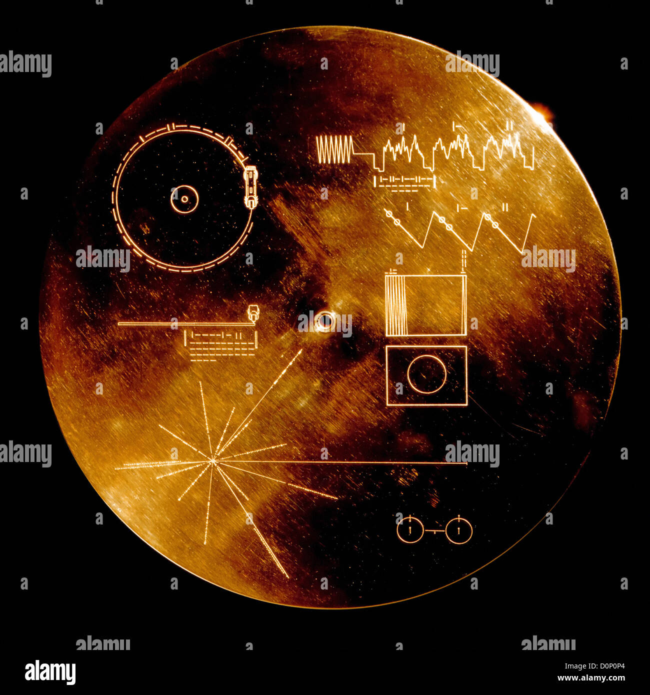 Voyager Record Cover Stock Photo