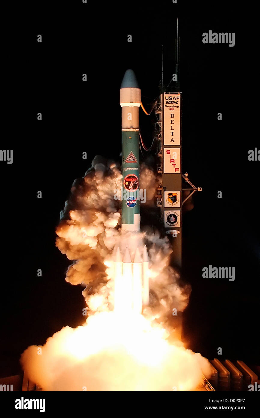 Launch of Spitzer Space Telescope Stock Photo