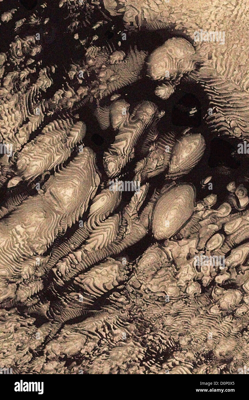 Woodcut II Seen By Mars Global Surveyor Stock Photo