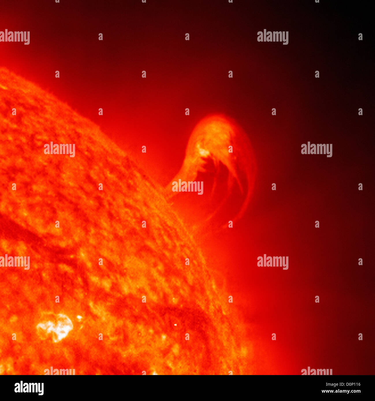 A magnetic loop electrically charged gas rises surface Sun as seen in ...