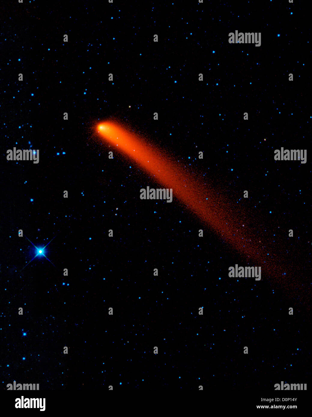 Infrared Image of Comet Siding Spring Stock Photo Alamy