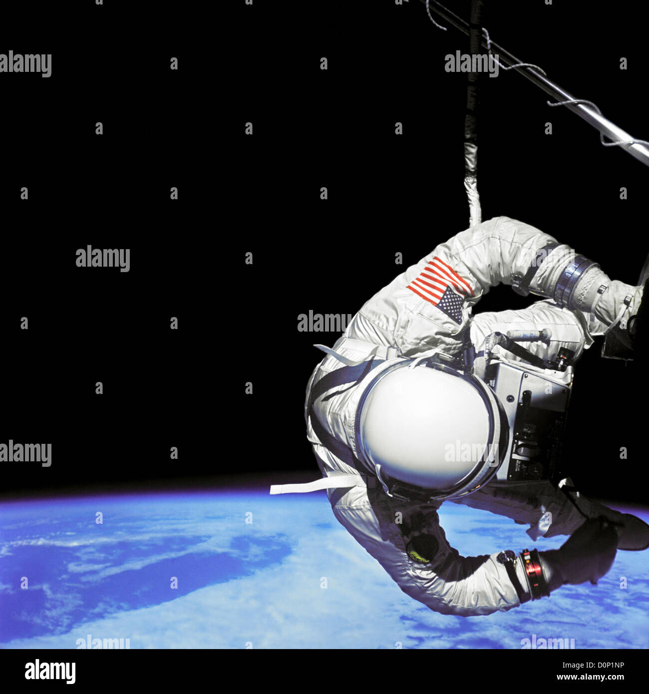 Buzz Aldrin Spacewalks Stock Photo