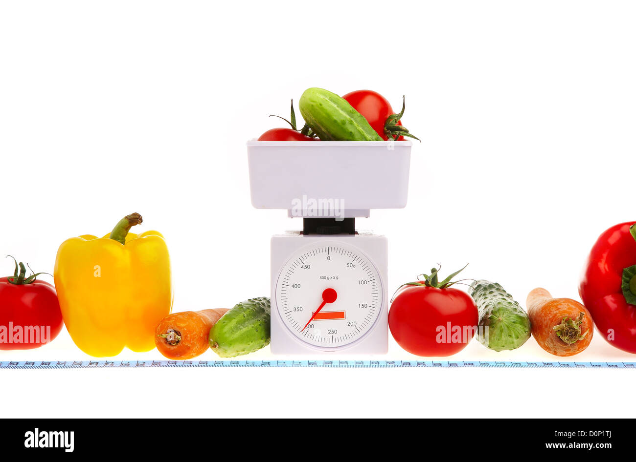 Diet food scale vegetables hi-res stock photography and images - Alamy