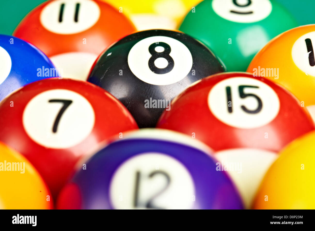 Photo billiard balls close up Stock Photo