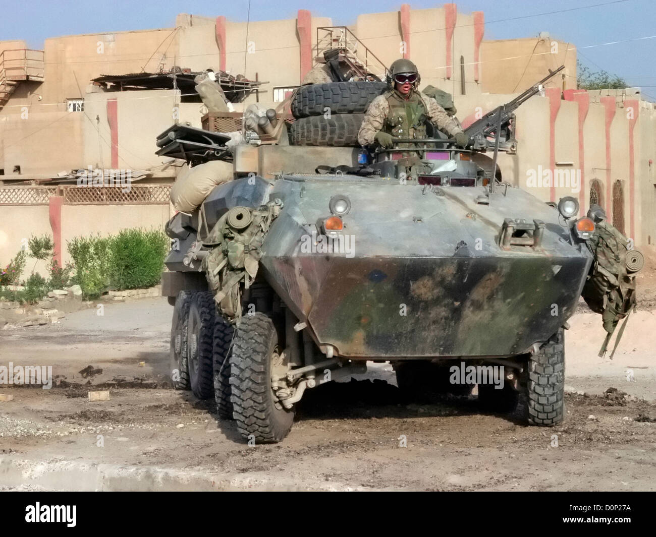 On Patrol in Fallujah Stock Photo