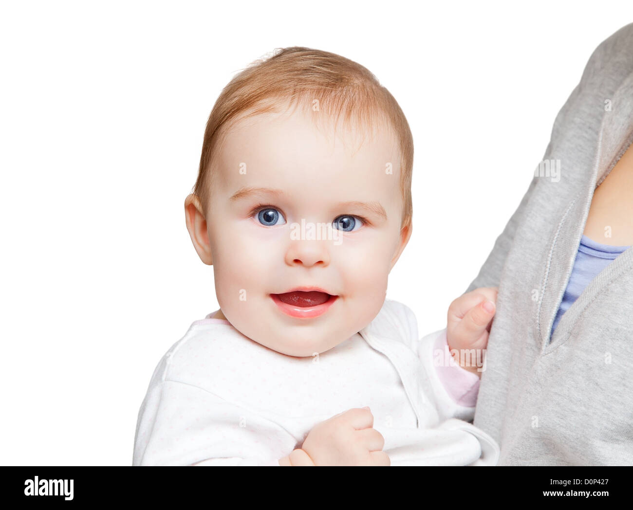 Portrait of baby on white background Stock Photo - Alamy
