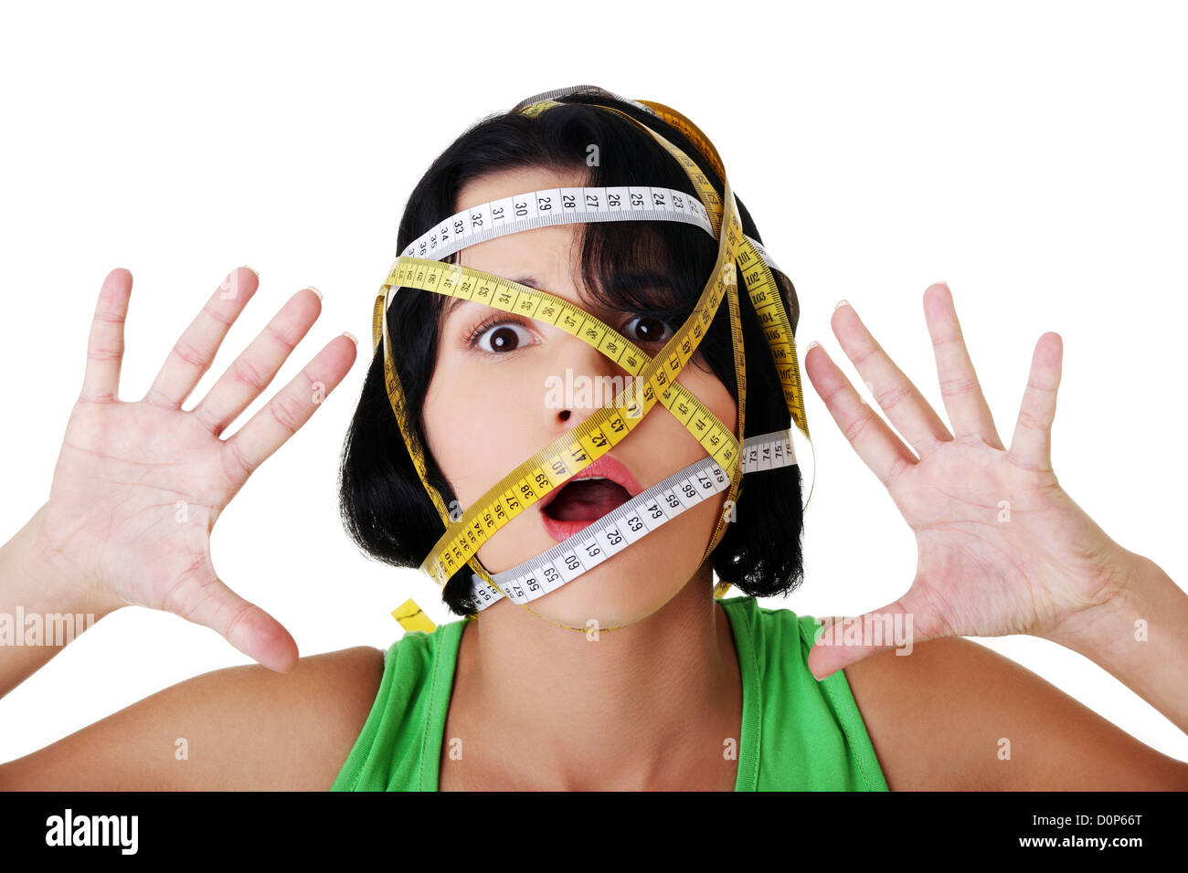 https://c8.alamy.com/comp/D0P66T/beautiful-young-caucasian-woman-with-measuring-tape-around-her-head-D0P66T.jpg