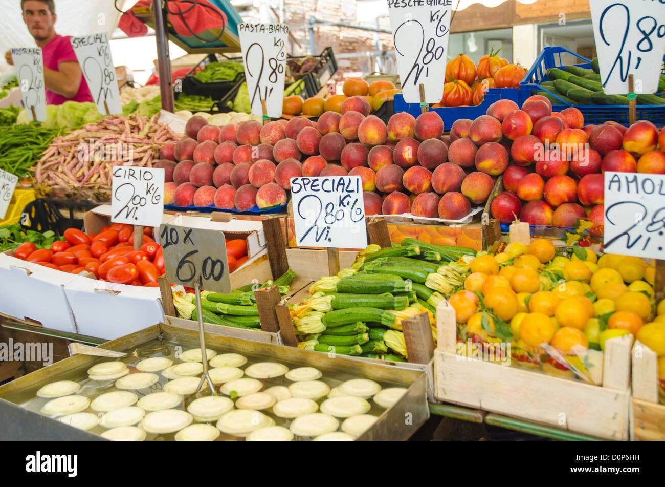 Fruits and vegetables at the market stall Stock Photo - Alamy