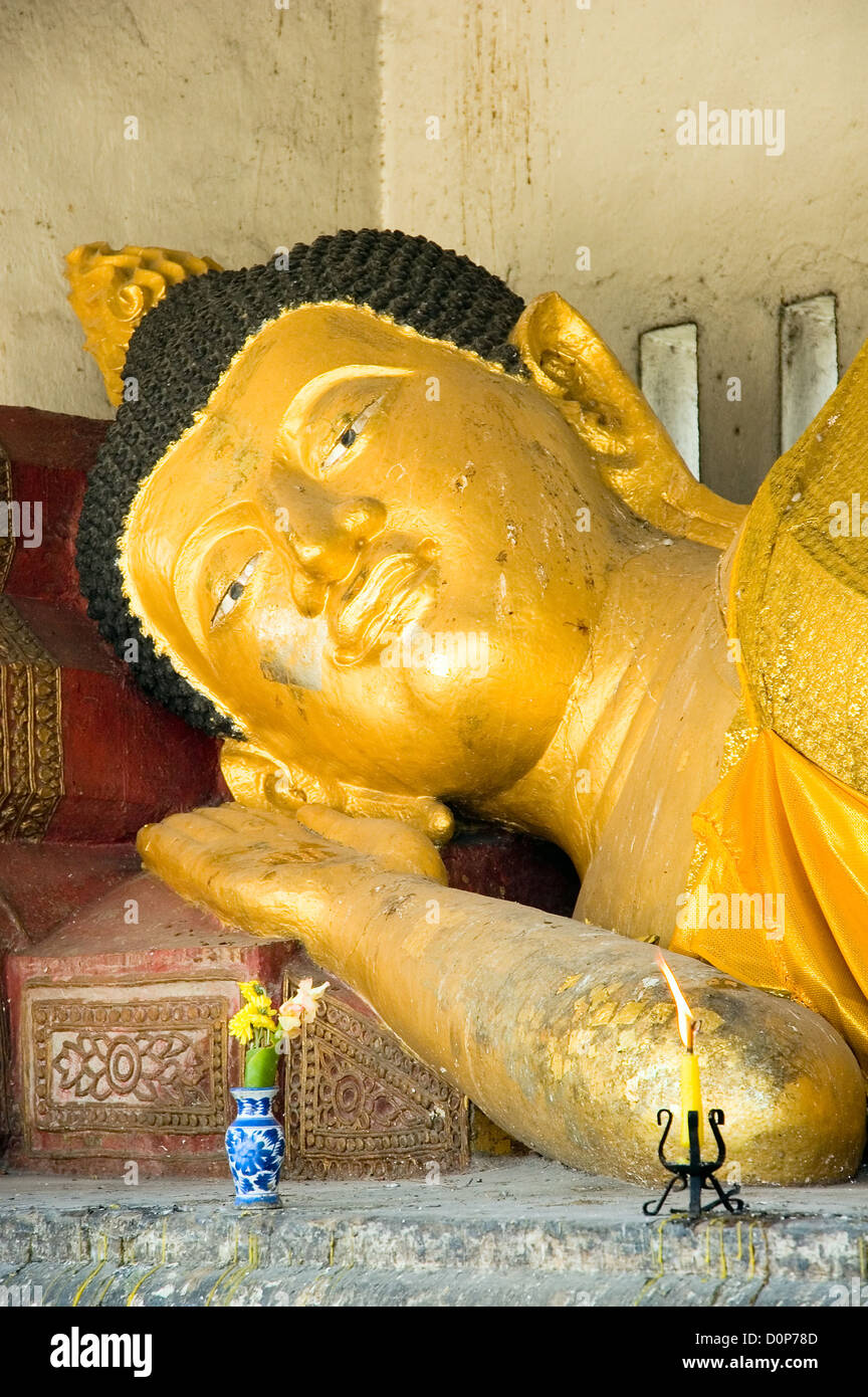 Declining buddha, Chiang Mai, Thailand Stock Photo