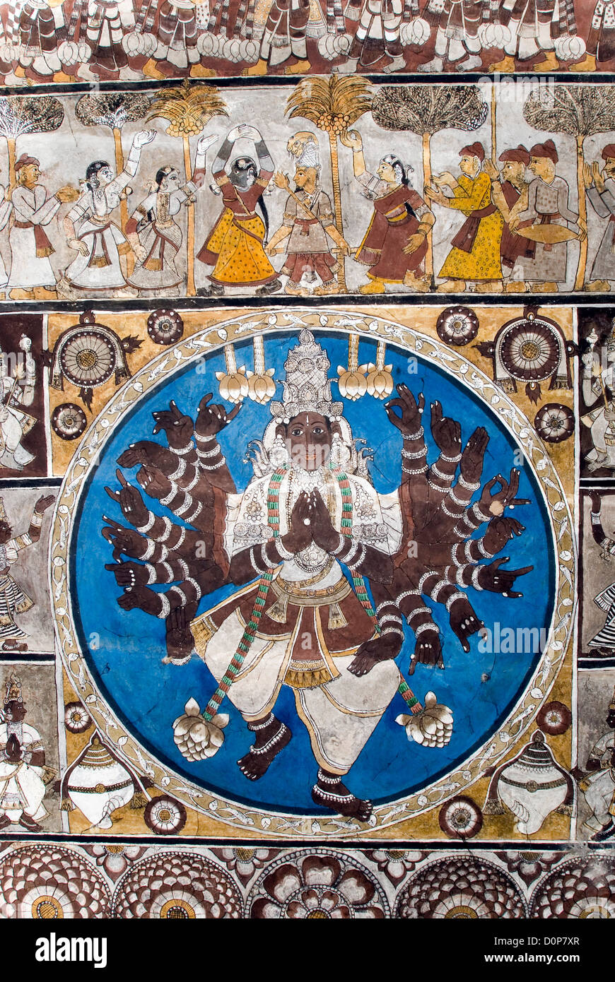 Old Bikaner Painted Ceiling Panel Ca 90 Yrs Old Bikaner Painted Ceiling Panel Ca 90 Yrs