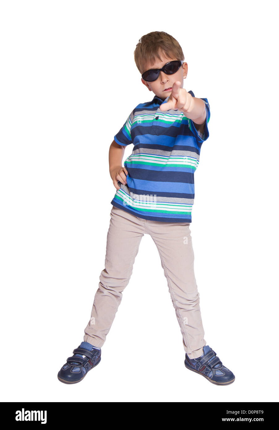 Boy in sunglasses. Isolate on white background Stock Photo Alamy