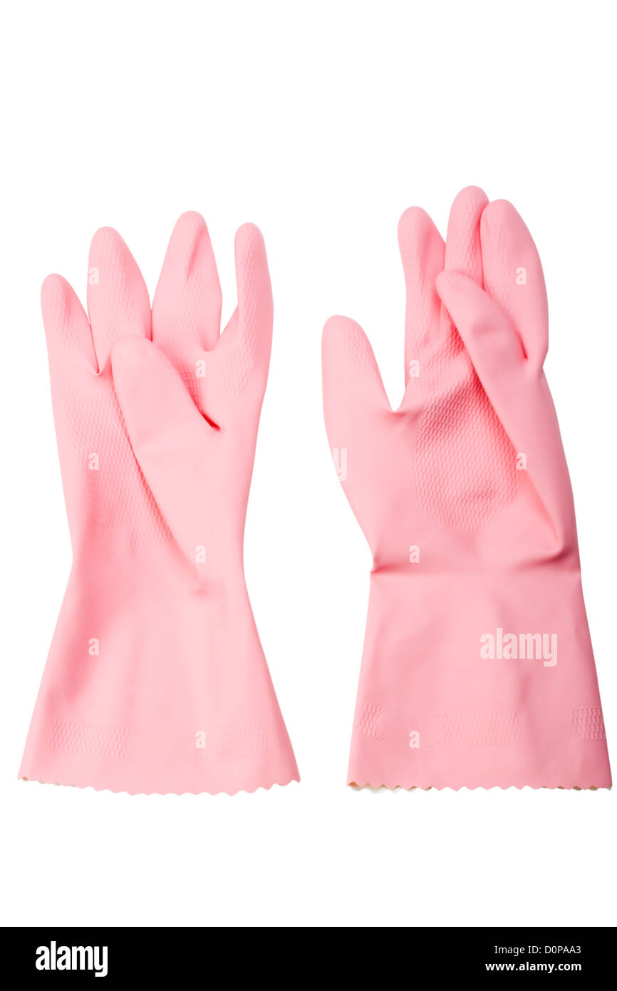 Closeup of a pair of washing up gloves Stock Photo Alamy