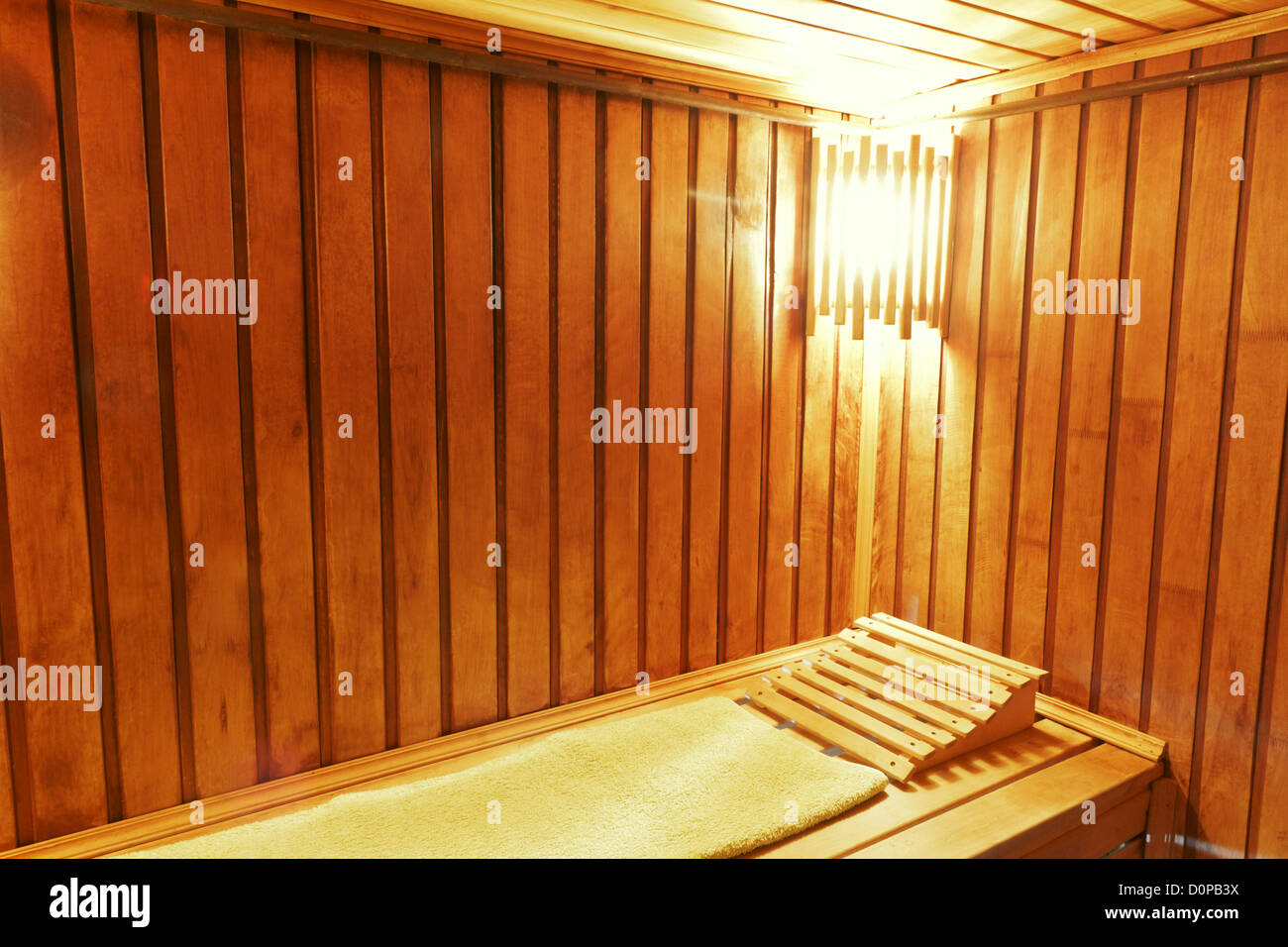 Wood cozy sauna room Stock Photo Alamy