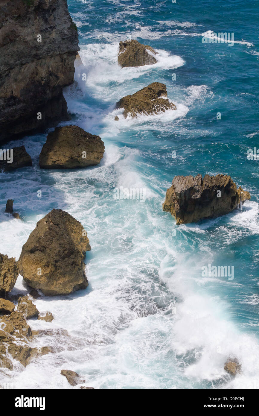 Rocks In The Ocean At Suluban Beach On Bali, Indonesia Stock Photo - Alamy