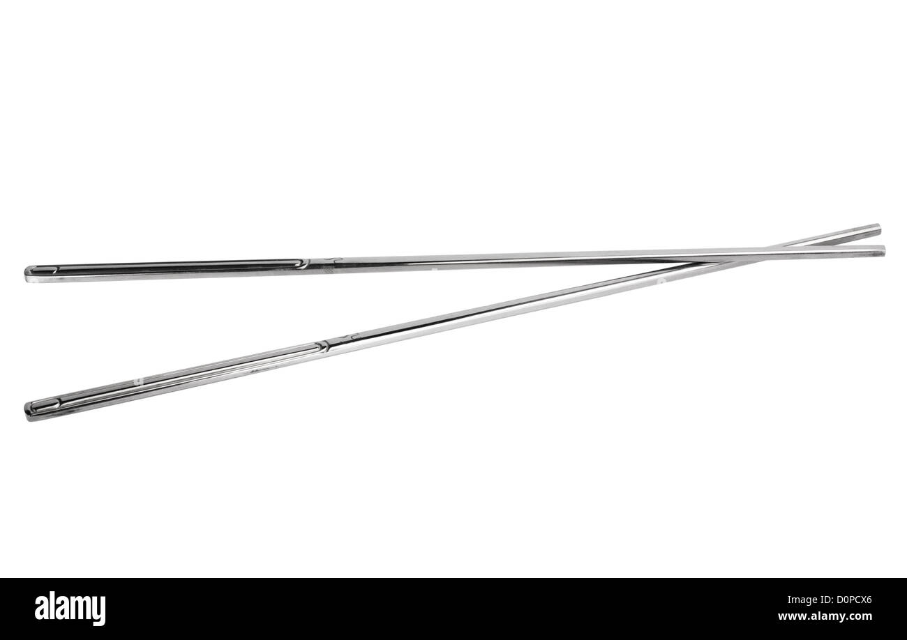 Metal chopsticks Black and White Stock Photos & Images Alamy