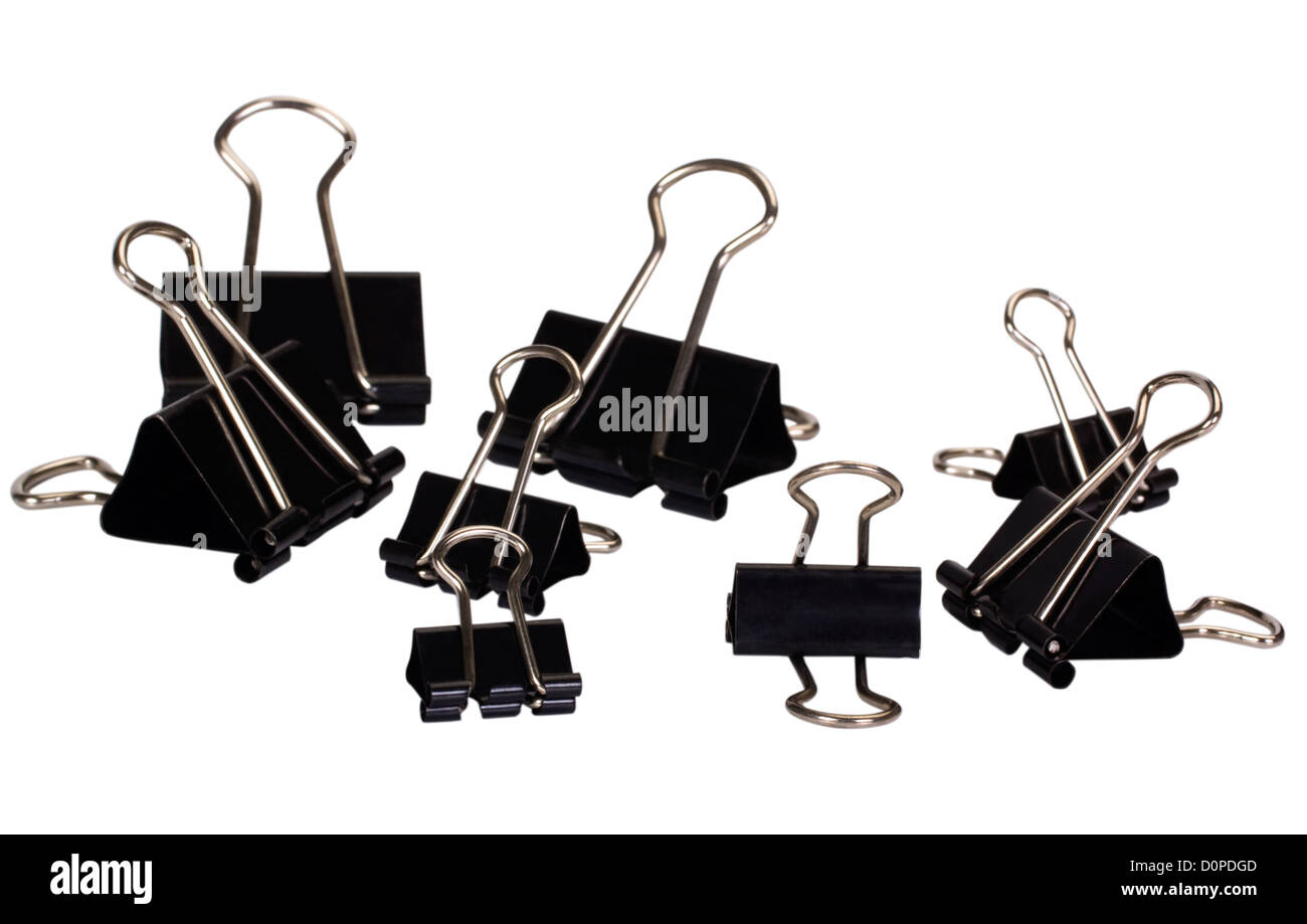 Closeup of binder clips Stock Photo Alamy