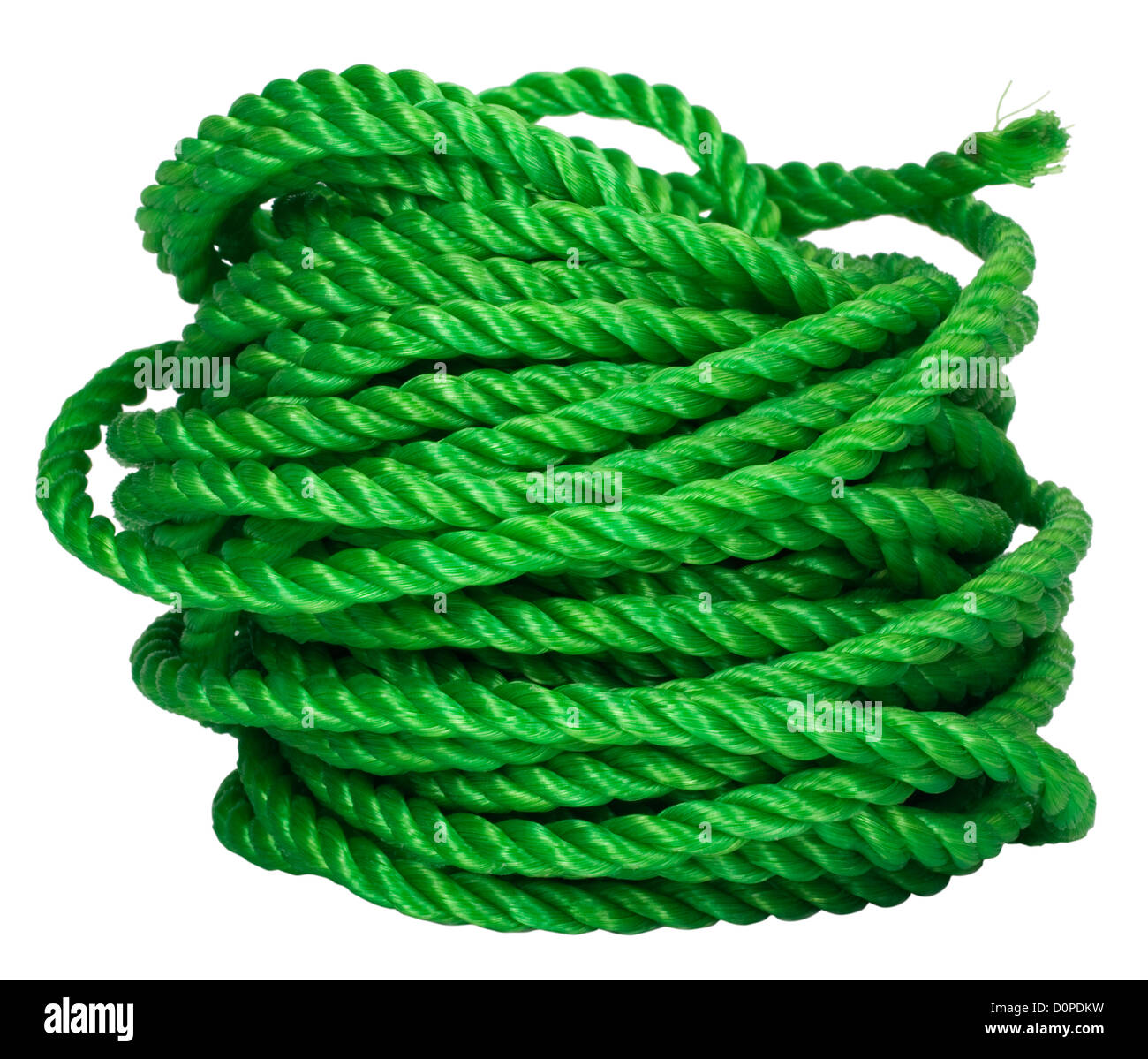 Blue Plastic Rope Isolated on White Background.Plastic String is Stock  Photo - Image of pressure, object: 114676258